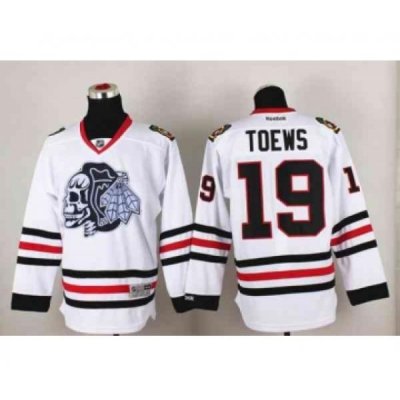 nhl jerseys chicago blackhawks #19 toews white-1[the skeleton head]