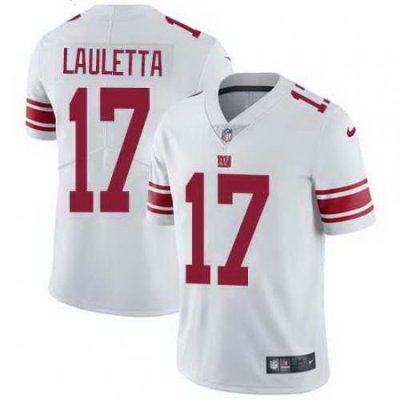 Nike Giants 17 Kyle Lauletta White Vapor Untouchable Limited Jersey