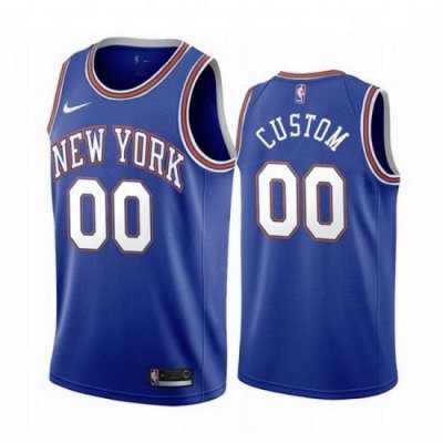 Men Women Youth Toddler All Size New York Knicks Custom Navy 2019 20 Statement Edition NBA Jersey