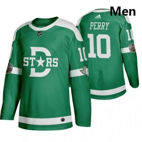 Stars 10 Corey Perry Green 2020 Winter Classic Adidas Jersey