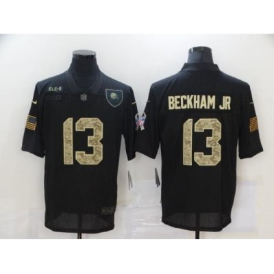 Nike Cleveland Browns 13 Odell Beckham Jr  Black Camo 2020 Salute To Service Limited Jersey