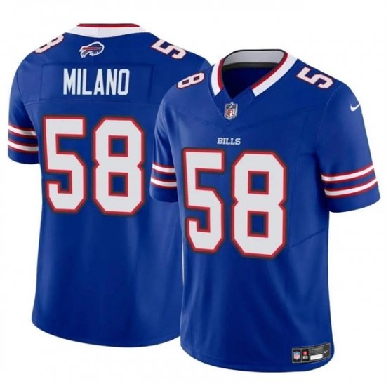 Men Buffalo Bills 58 Matt Milano Royal 2024 F U S E Vapor Untouchable Limited Stitched Football Jersey