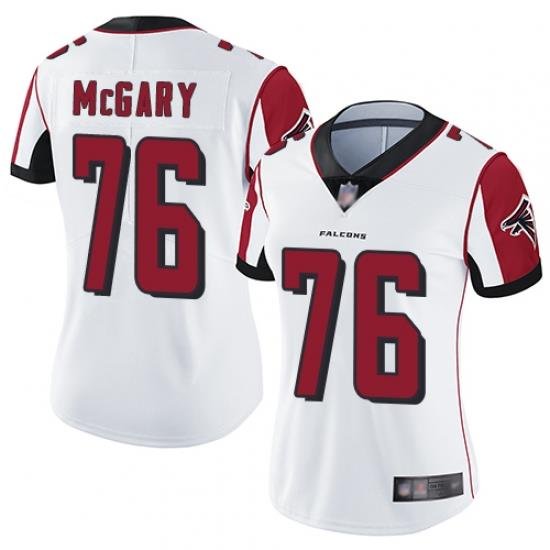 Falcons 76 Kaleb McGary White Women Stitched Football Vapor Untouchable Limited Jersey