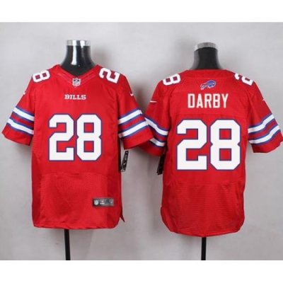 Nike Bills #28 Ronald Darby Red Mens Stitched NFL Elite Rush Jersey