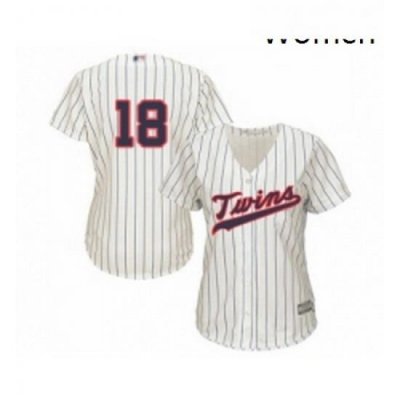 Womens Minnesota Twins 18 Mitch Garver Replica Cream Alternate Cool Base Baseball Jersey