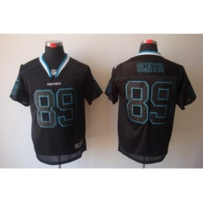 Nike Carolina Panthers 89 Steve Smith Black Elite Lights Out NFL Jersey