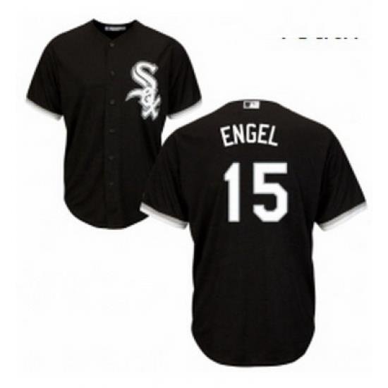 Youth Majestic Chicago White Sox 15 Adam Engel Replica Black Alternate Home Cool Base MLB Jersey