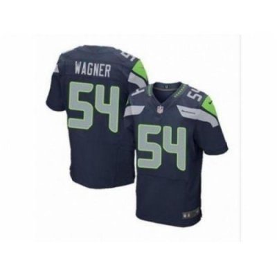 Nike Seattle SeahaWks 54 Wagner blue Elite NFL Jersey