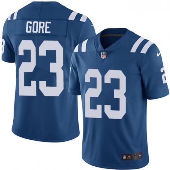 Men Nike Indianapolis Colts 23 Frank Gore Royal Blue Team Color Vapor Untouchable Limited Player NFL Jersey