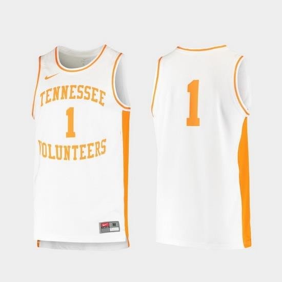 Men Tennessee Volunteers White Retro Replica College Baketball Jersey