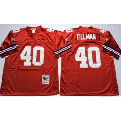 Men Arizona Cardinals 40 Pat Tillman Red M&N Throwback Jersey