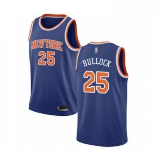 Youth New York Knicks 25 Reggie Bullock Swingman Royal Blue Basketball Jersey Icon Edition