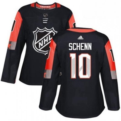 Womens Adidas St Louis Blues 10 Brayden Schenn Authentic Black 2018 All Star Central Division NHL Jersey