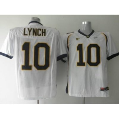 Golden Bears #10 Marshawn Lynch White Embroidered NCAA Jersey