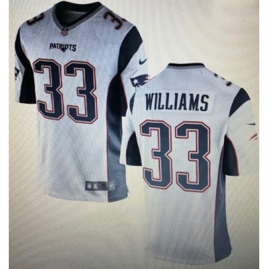 Patriots 33 Joejuan Williams White Vapor Limited Jersey