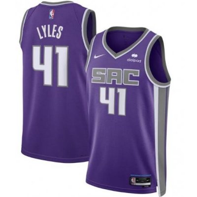 Men Nike Sacramento Kings Trey Lyles #41 Purple Swingman Stitched NBA Jersey