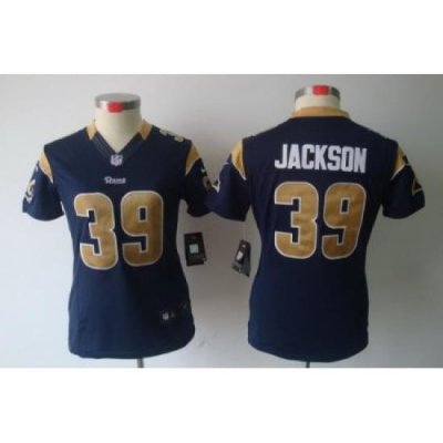 Women Nike St. Louis Rams 39# Steven Jackson Blue Color[NIKE LIMITED Jersey]