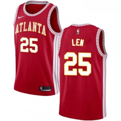 Womens Nike Atlanta Hawks 25 Alex Len Swingman Red NBA Jersey Statement Edition