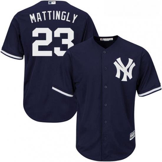 Youth Majestic New York Yankees 23 Don Mattingly Replica Navy Blue Alternate MLB Jersey