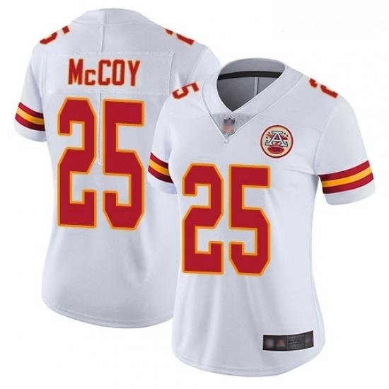 Chiefs #25 LeSean McCoy White Women Stitched Football Vapor Untouchable Limited Jersey