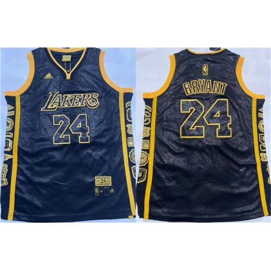 Men Los Angeles Lakers 24 Kobe Bryant Black Stitched Basketball Jersey