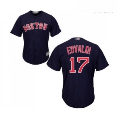 Mens Boston Red Sox 17 Nathan Eovaldi Replica Navy Blue Alternate Road Cool Base Baseball Jersey