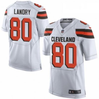 Mens Nike Cleveland Browns 80 Jarvis Landry Elite White NFL Jersey