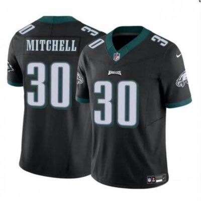 Youth Philadelphia Eagles 30 Quinyon Mitchell Black 2024 Draft F U S E Vapor Untouchable Limited Stitched Football Jersey