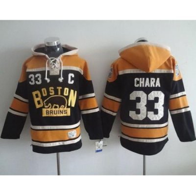 Men Boston Bruins 33 Zdeno Chara Black 2016 Winter Classic Hoodie Stitched NHL Jersey