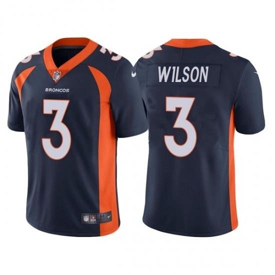 Youth Denver Broncos 3 Russell Wilson Navy Vapor Untouchable Limited Stitched Jersey