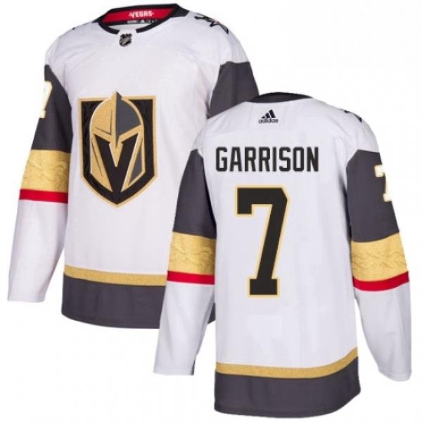 Womens Adidas Vegas Golden Knights 7 Jason Garrison Authentic White Away NHL Jersey