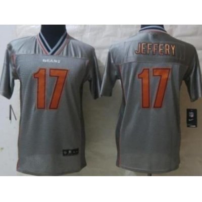 Kids Nike Chicago Bears 17 Alshon Jeffery Grey Vapor Elite Jerseys