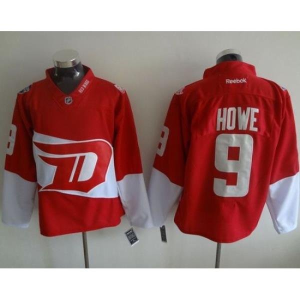 Red Wings #9 Gordie Howe Red 2016 Stadium Series Stitched NHL Jersey