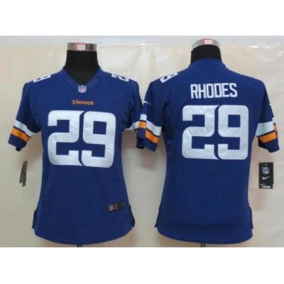 Women Nike Minnesota Vikings 29 Xavier Rhodes Purple Limited NFL Football Jerseys 2013 NeW Style