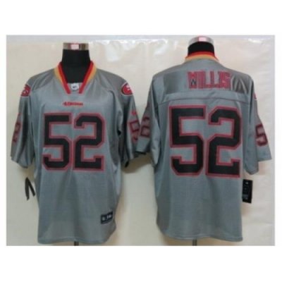 Nike San Francisco 49ers 52 Patrick Willis Grey Elite Lights Out NFL Jersey