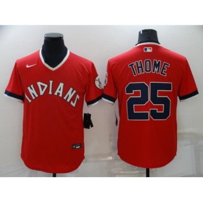 Men's Nike Cleveland Indians #25 Jim Thome Red Throwback Jersey