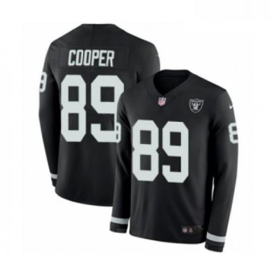 Mens Nike Oakland Raiders 89 Amari Cooper Limited Black Therma Long Sleeve NFL Jersey