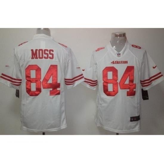 Nike San Francisco 49ers 84 Randy Moss Wihte Limited NFL Jersey