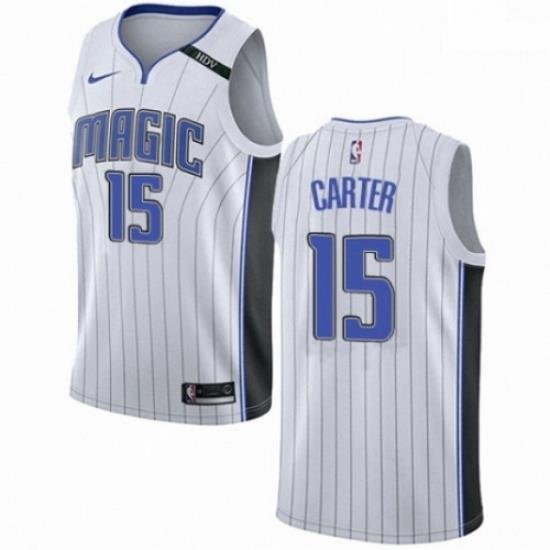 Mens Nike Orlando Magic 15 Vince Carter Swingman NBA Jersey Association Edition