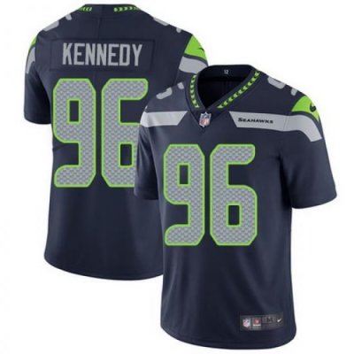 Nike Seahawks #96 Cortez Kennedy Steel Blue Team Color Mens Stitched NFL Vapor Untouchable Limited Jersey