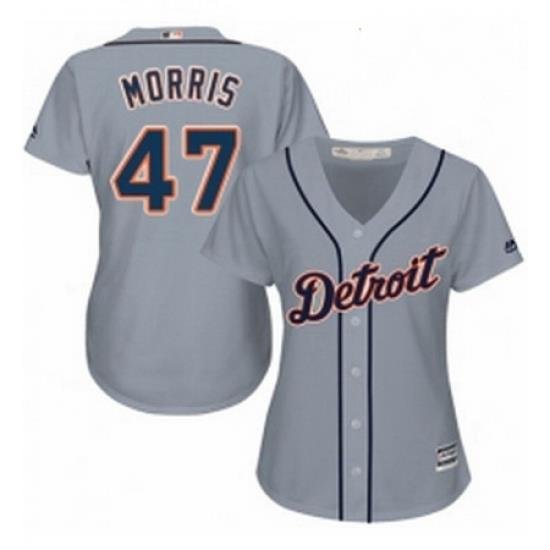 Womens Majestic Detroit Tigers 47 Jack Morris Replica Grey Road Cool Base MLB Jersey