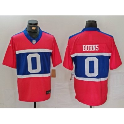 Men New York Giants 0 Brian Burns Century Red Alternate Vapor F U S E  Limited Stitched Football Jersey