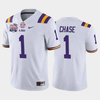 LSU Tiger Ja'Marr Chase White Home Men'S Jersey