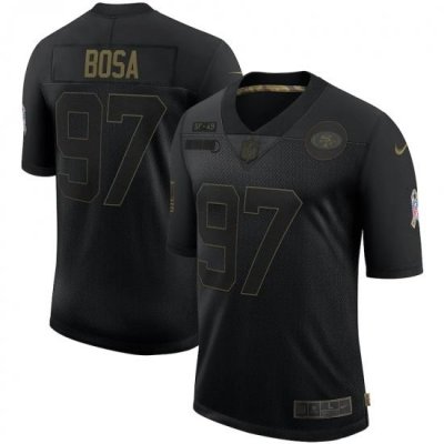 Men's San Francisco 49ers #97 Nick Bosa Black 2020 Salute To Service Limited Jersey