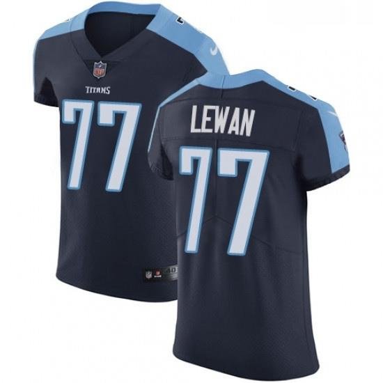 Mens Nike Tennessee Titans 77 Taylor LeWan Navy Blue Alternate Vapor Untouchable Elite Player NFL Jersey