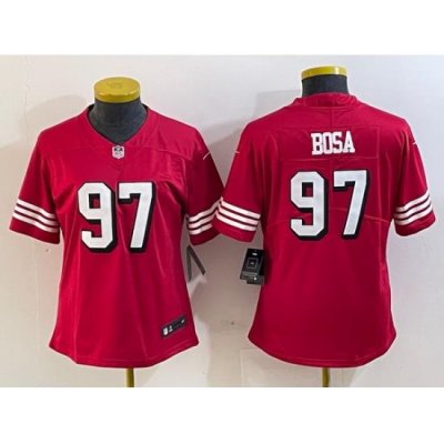 Women San Francisco 49ers 97 Nick Bosa New Red Stitched Jersey