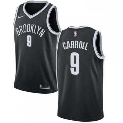 Womens Nike Brooklyn Nets 9 DeMarre Carroll Swingman Black Road NBA Jersey Icon Edition