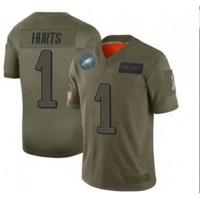 Men Nike Jalen Hurts Philadelphia Eagles Limited Camo 2019 Salute to Service NFL Jersey