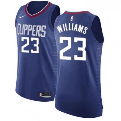 Youth Nike Los Angeles Clippers 23 Louis Williams Authentic Blue Road NBA Jersey Icon Edition