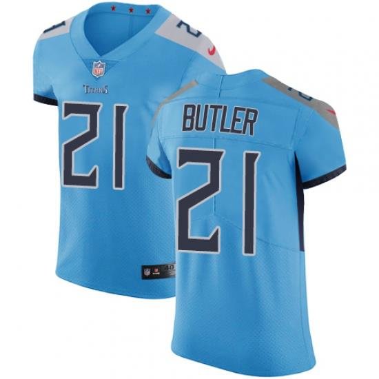 Nike Titans #21 Malcolm Butler Light Blue Team Color Mens Stitched NFL Vapor Untouchable Elite Jersey